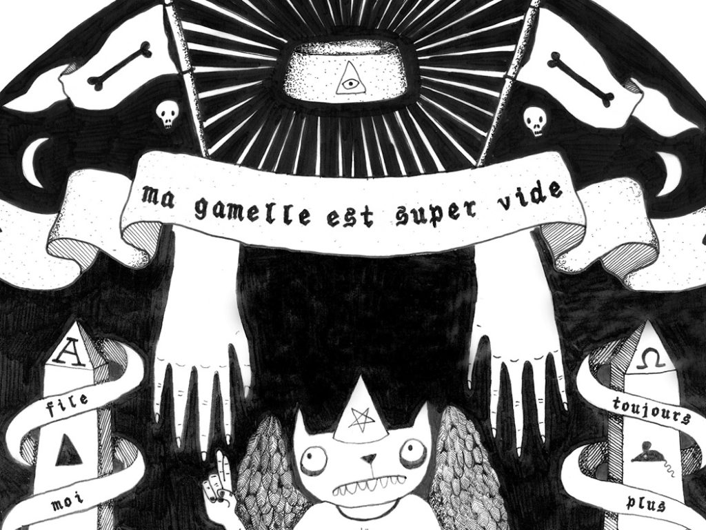 chatonpute chat croquettes satan aleister baphomet 666